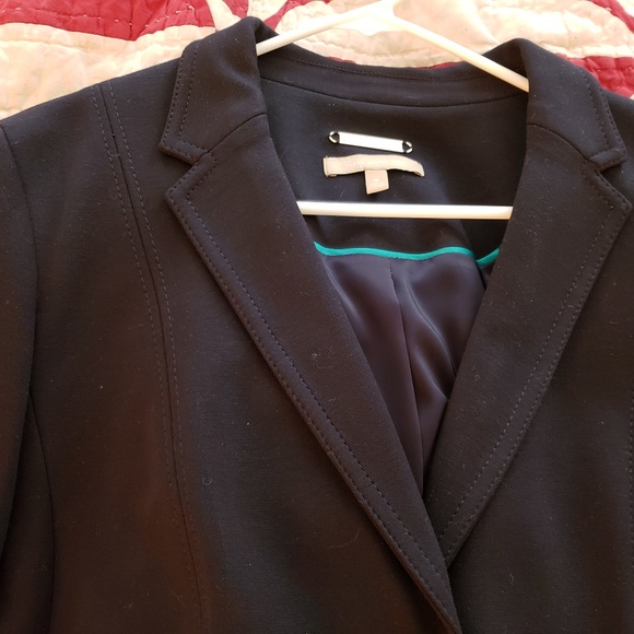 Talbots Navy Ponte Peplum Blazer sz 16 - Picture 7 of 7